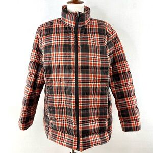 Eddie Bauer Plaid Down Lightweight Puffer Jacket NWOT